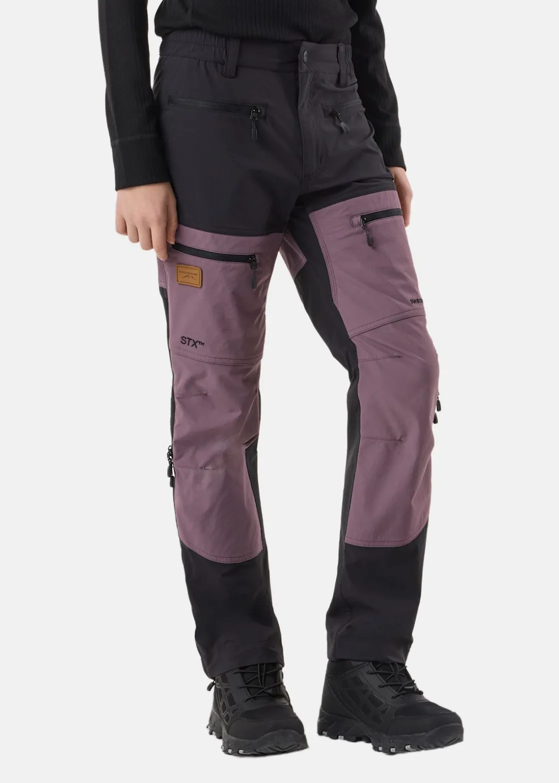 Sale Swedemount Lofoten Stretch Pants JR Black/Dk. Mauve