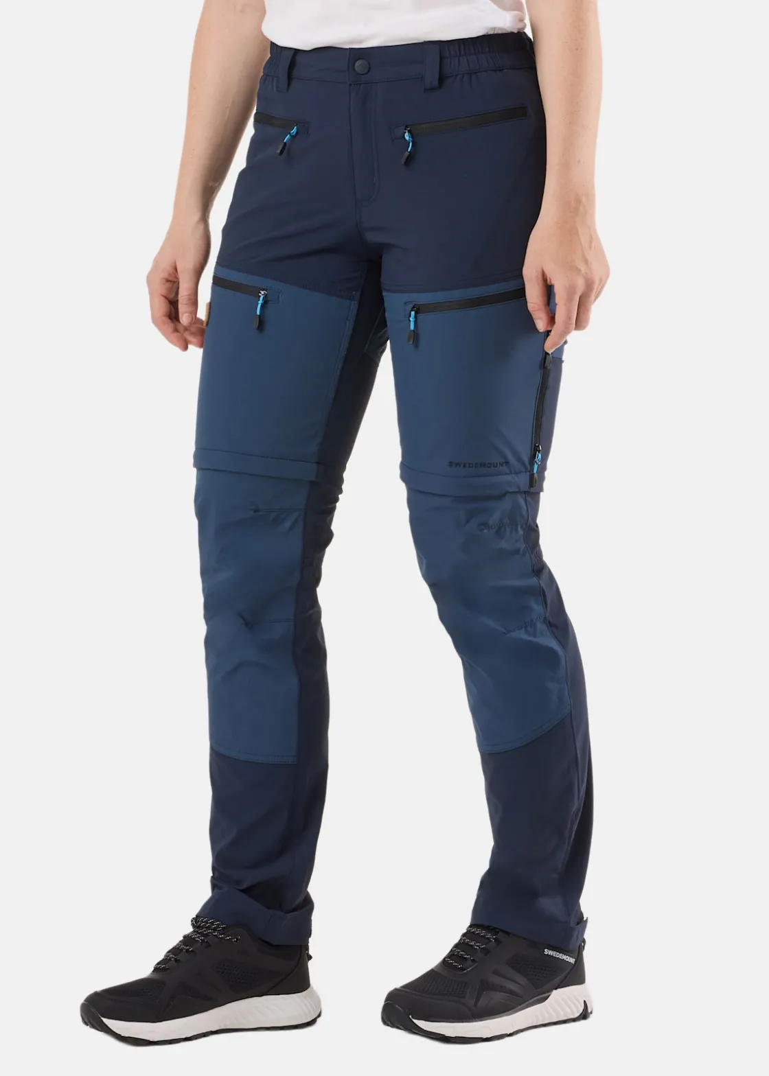 Swedemount Lofoten Stretch Zip-Off Pants W Dk. Navy/Denim Blue