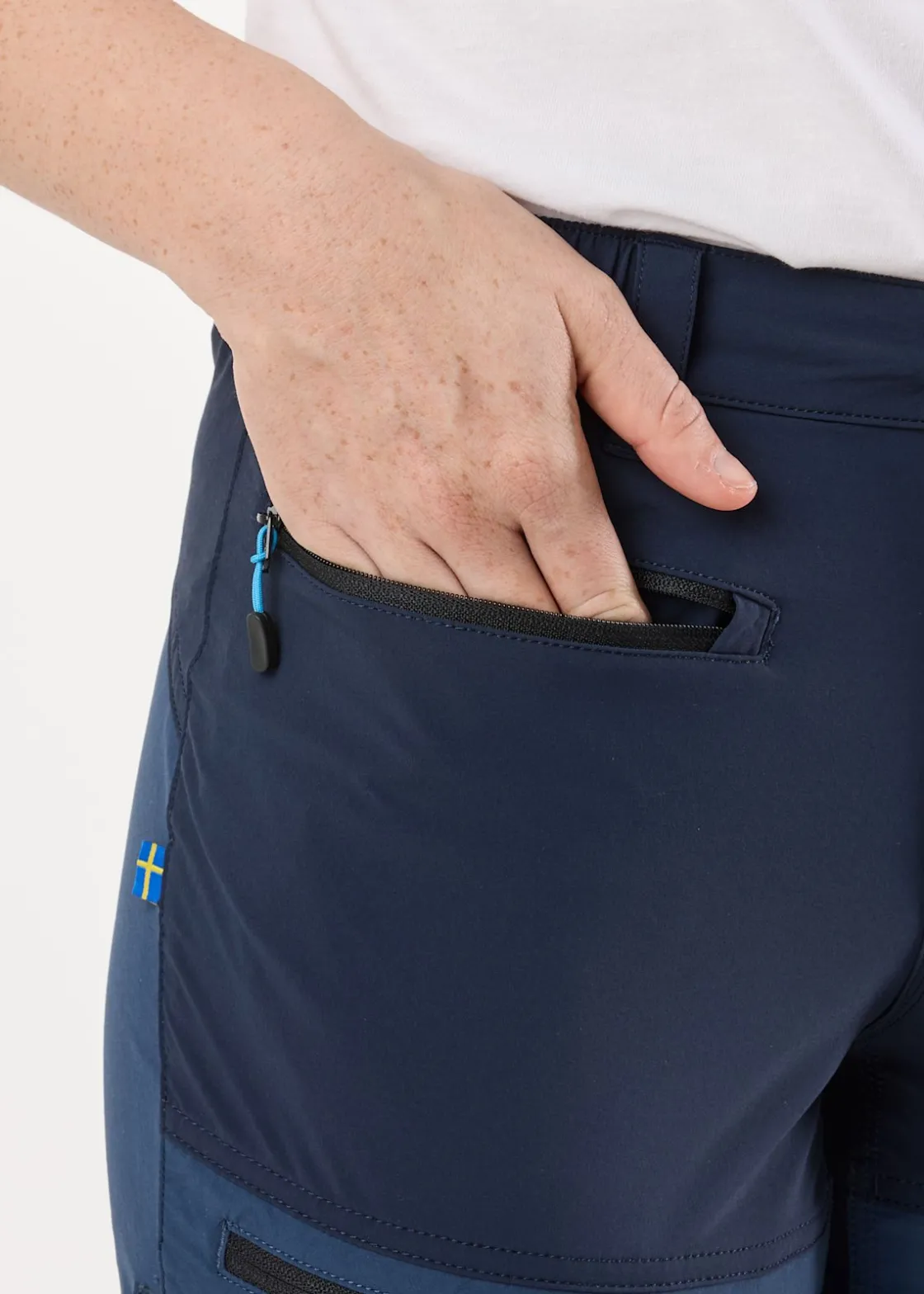 Swedemount Lofoten Stretch Zip-Off Pants W Dk. Navy/Denim Blue