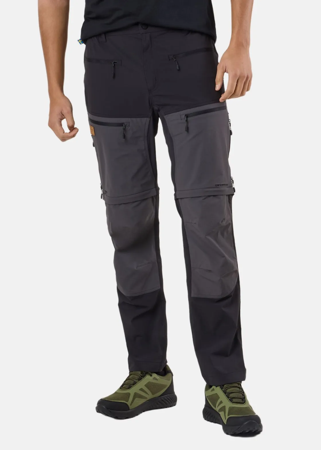 Discount Swedemount Lofoten Stretch Zip-Off Pants Black/Charcoal