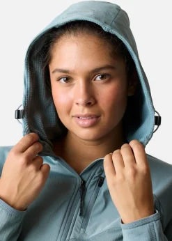 Clearance Swedemount Lofoten Tech Fleece Zip Hood W Sage Green