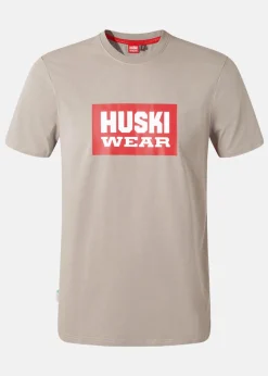Clearance Huski Wear Logo Tee Khaki