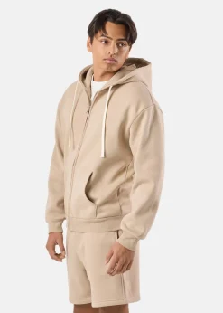 Best Denim Factory Los Angeles Zip Hood Taupe
