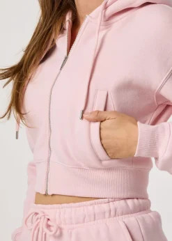 New Denim Factory Los Angeles Zip Hood W Light Pink