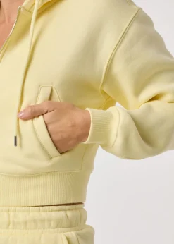 New Denim Factory Los Angeles Zip Hood W Light yellow