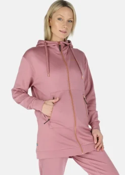 Clearance Swedemount Lounge Long Zip Hood W Dusty Rose