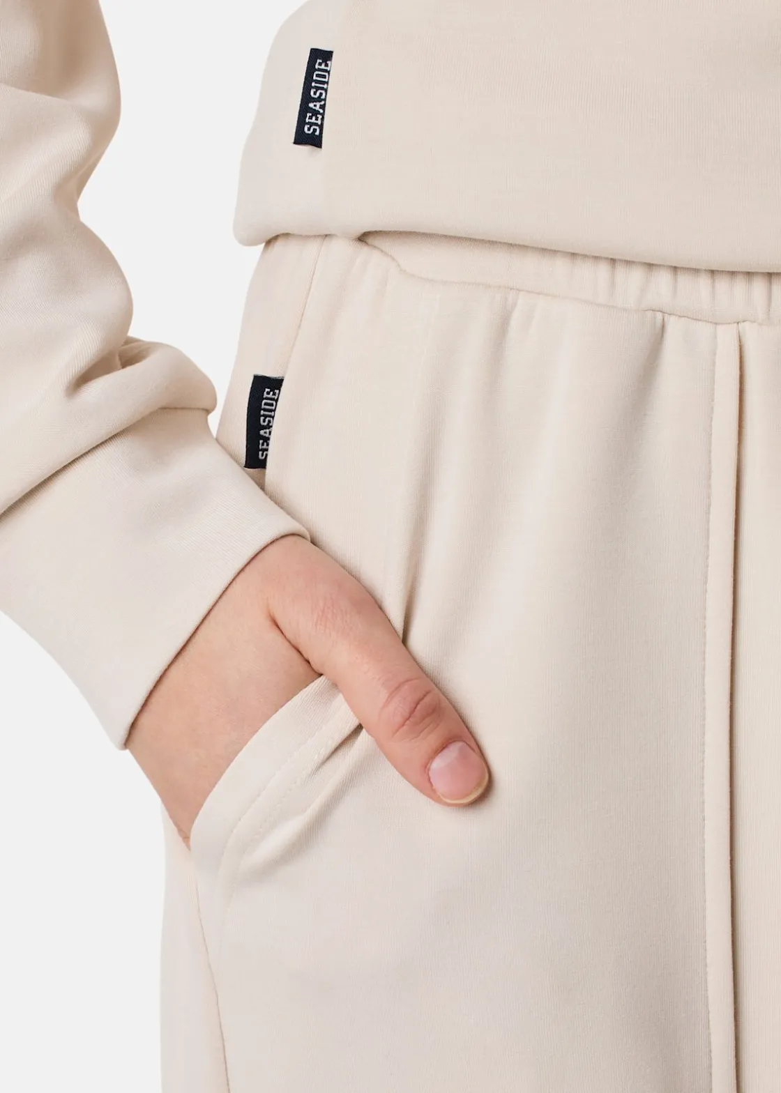 Clearance Seaside Lounge Relax Loose Fit Pants W Lt Beige