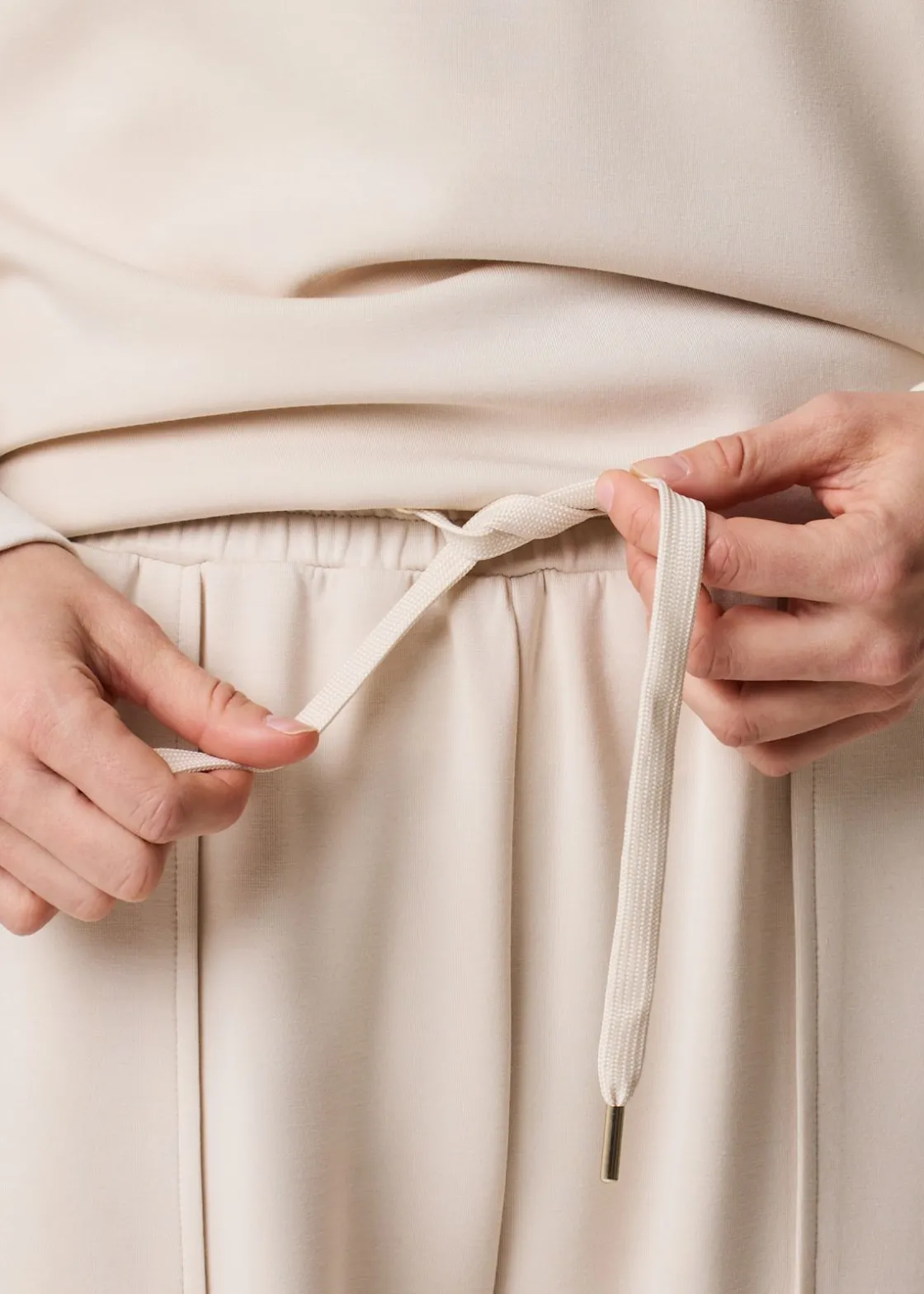 Clearance Seaside Lounge Relax Loose Fit Pants W Lt Beige