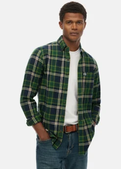 Outlet Superdry L/S COTTON LUMBERJACK SHIRT PEYTON CHECK NAVY