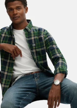 Outlet Superdry L/S COTTON LUMBERJACK SHIRT PEYTON CHECK NAVY