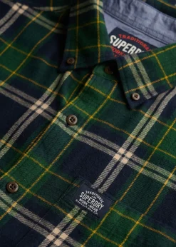 Outlet Superdry L/S COTTON LUMBERJACK SHIRT PEYTON CHECK NAVY