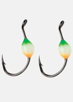 Clearance Blue Fox Lyskrok Glow Resin #4 2-pack Green/Orange