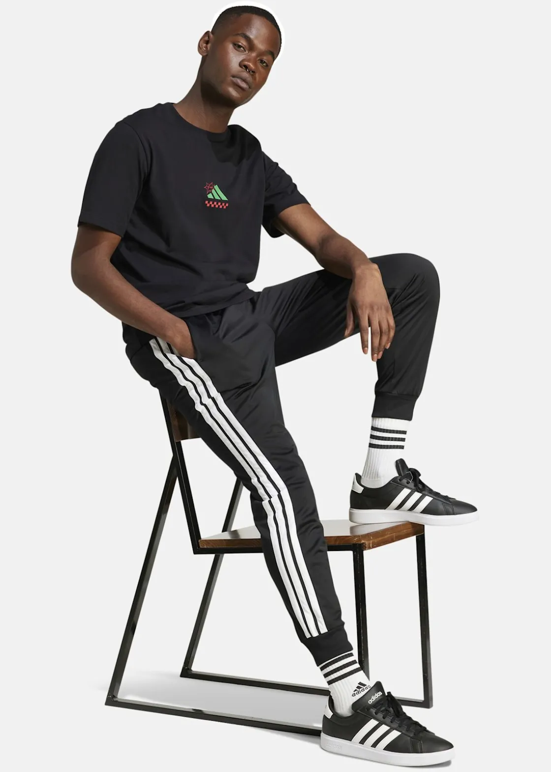 Best Adidas M L PIZZA TEE BLACK