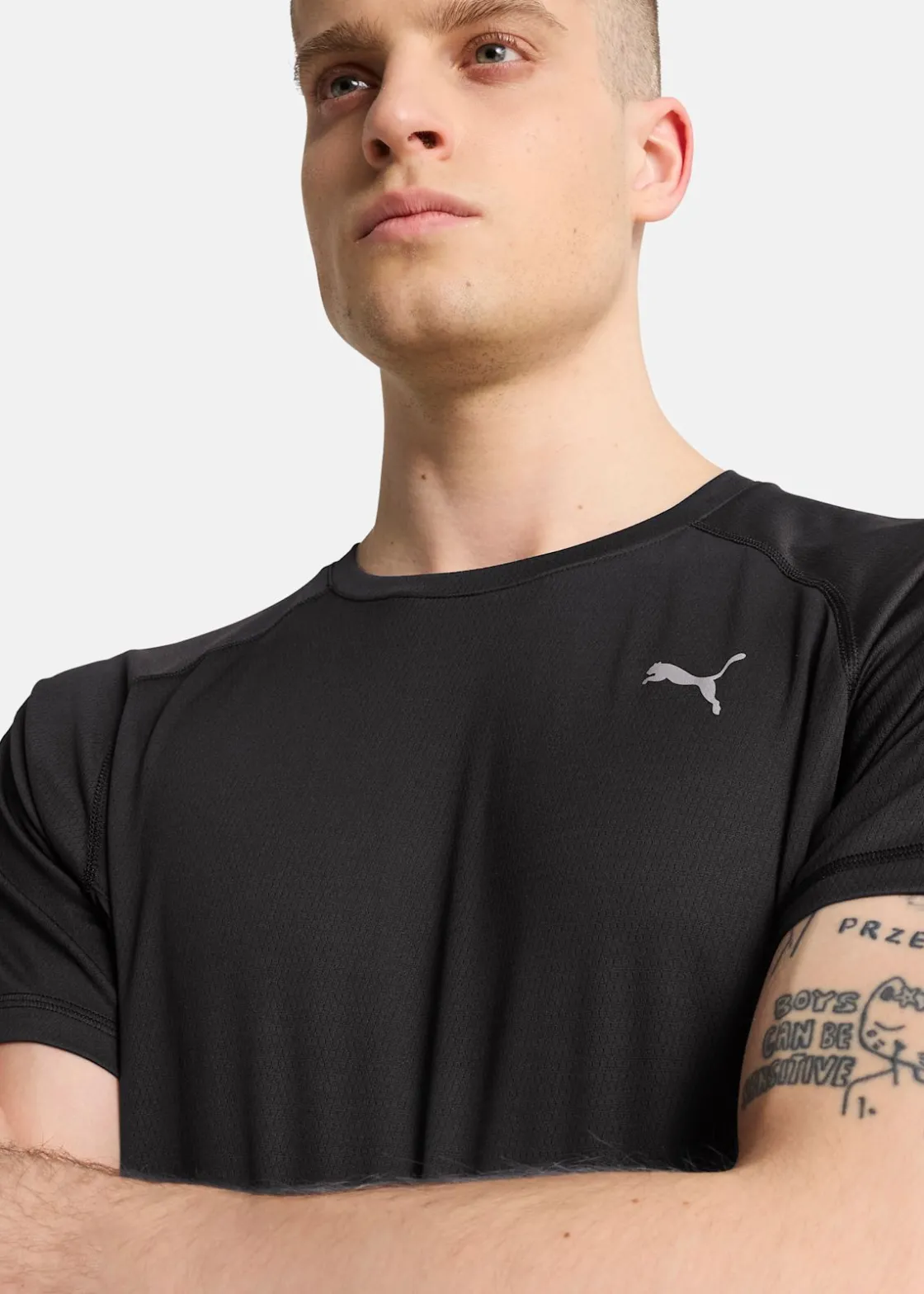 New Puma M RUN VELOCITY TEE (POLY) PUMA Black