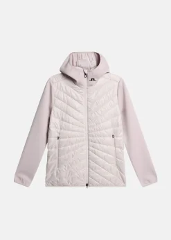 J.lindeberg Madde Quilt Hybrid Hood Grey Lilac
