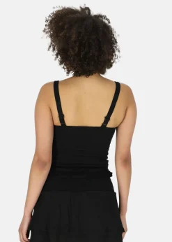 Seaside Maine Smock Top W Black