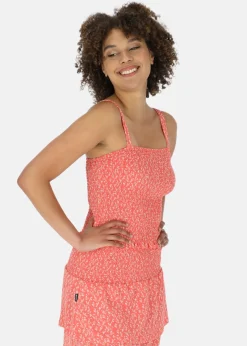 Seaside Maine Smock Top W Blush Flower