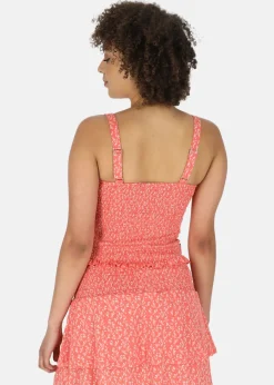 Seaside Maine Smock Top W Blush Flower