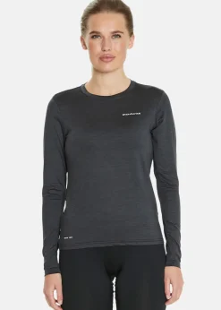 Discount Endurance Maje W Melange L/S Tee Black