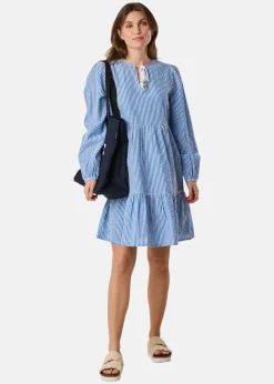 Sale Seaside Marina Seersucker Tunic Dress W Blue Stripe