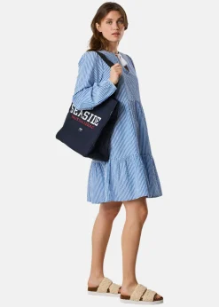 Sale Seaside Marina Seersucker Tunic Dress W Blue Stripe