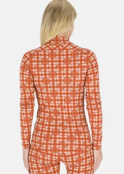 Clearance Ulvang Maristua turtle neck w/zip W Bombay Brown/Vanilla