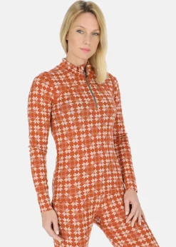 Clearance Ulvang Maristua turtle neck w/zip W Bombay Brown/Vanilla