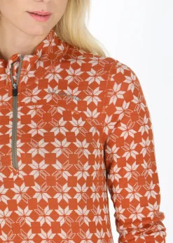 Clearance Ulvang Maristua turtle neck w/zip W Bombay Brown/Vanilla