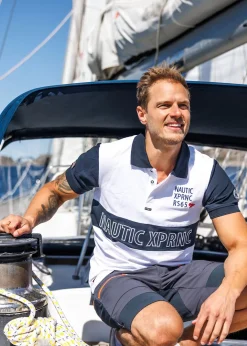 Hot Nautic XPRNC Marstrand Logo Piké White/Dk Navy