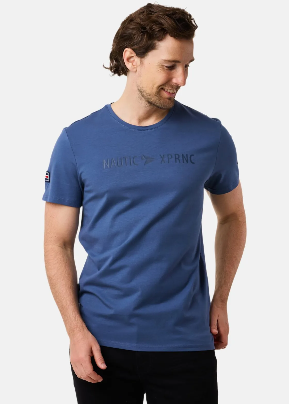 Sale Nautic XPRNC Marstrand Logo Tee Dusty Denim Blue