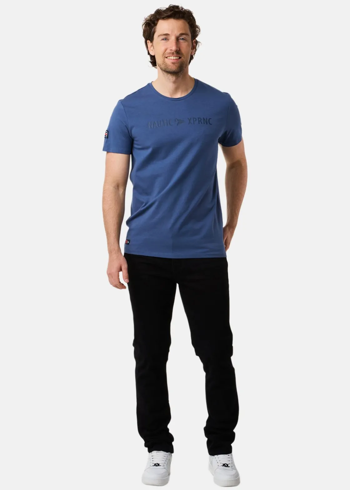 Sale Nautic XPRNC Marstrand Logo Tee Dusty Denim Blue