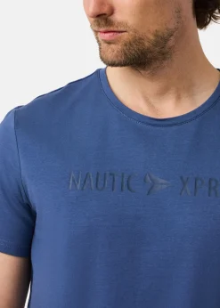 Sale Nautic XPRNC Marstrand Logo Tee Dusty Denim Blue