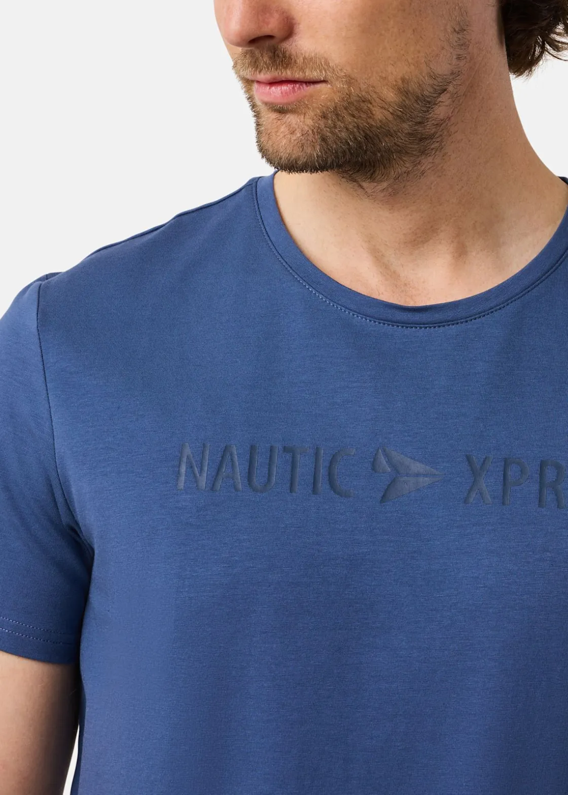 Sale Nautic XPRNC Marstrand Logo Tee Dusty Denim Blue