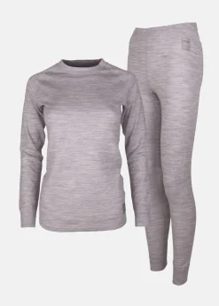 Hot Lindberg MERINO SET, WOMEN GREYMELANGE