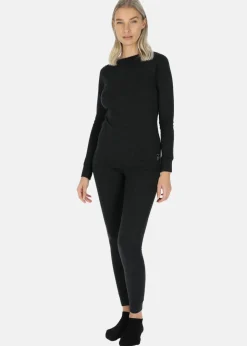 Hot Lindberg MERINO SET, WOMEN BLACK MELANGE