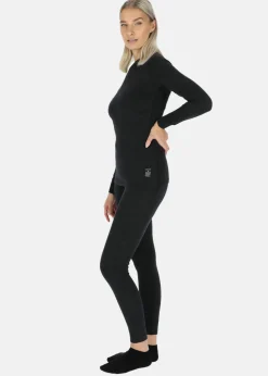 Hot Lindberg MERINO SET, WOMEN BLACK MELANGE