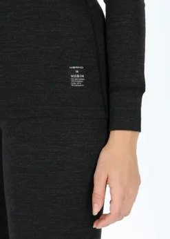 Hot Lindberg MERINO SET, WOMEN BLACK MELANGE