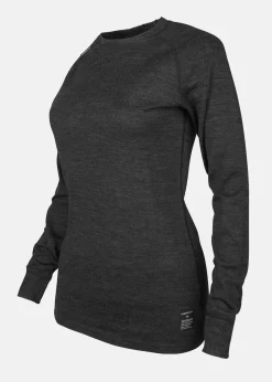 Hot Lindberg MERINO SET, WOMEN BLACK MELANGE