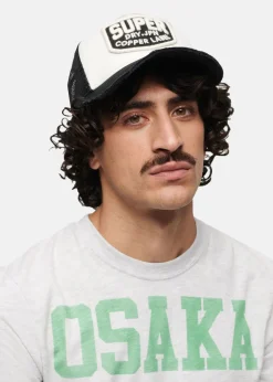 Sale Superdry MESH TRUCKER CAP Black