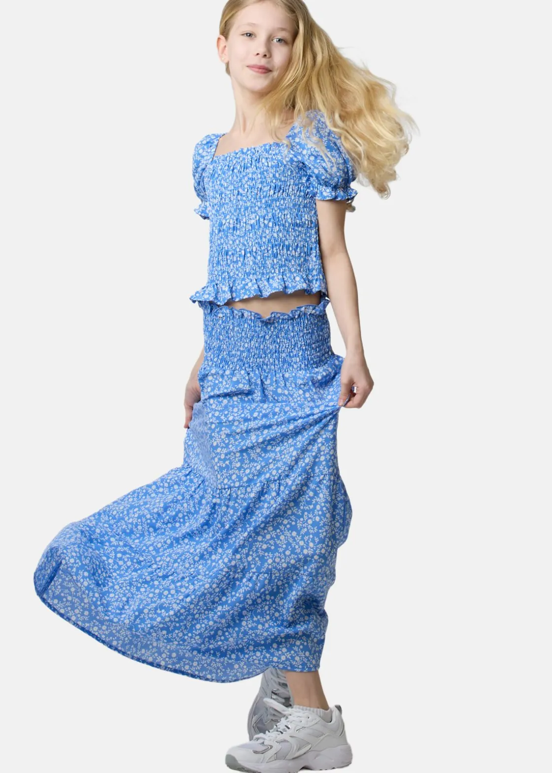 Best Seaside Miami Long Skirt JR Blue Flower