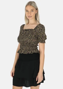 Seaside Miami Smock Top W Leopard