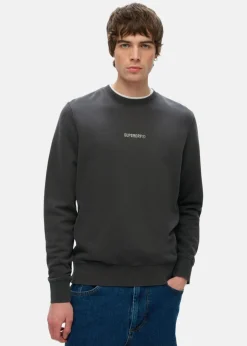 Outlet Superdry MICRO LOGO CREW Washed Black