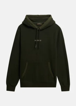 Best Superdry MICRO LOGO FLEECE HOOD Surplus Goods Olive Green