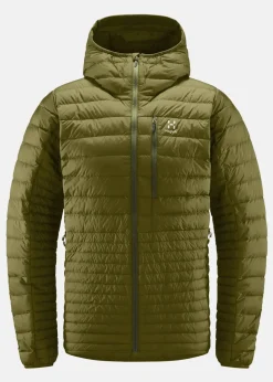 Sale Haglöfs Micro Nordic Down Hood Men Olive Green