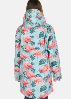 Blount & Pool Monsoon Rain Coat Turquoise Flamingo