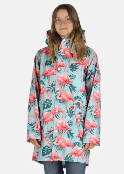 Blount & Pool Monsoon Rain Coat Turquoise Flamingo
