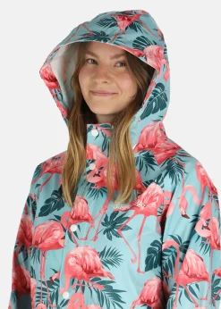 Blount & Pool Monsoon Rain Coat Turquoise Flamingo
