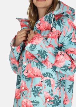 Blount & Pool Monsoon Rain Coat Turquoise Flamingo