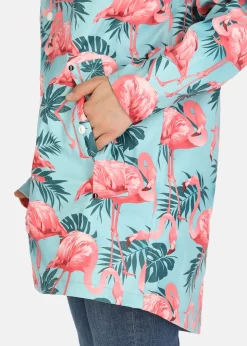 Blount & Pool Monsoon Rain Coat Turquoise Flamingo