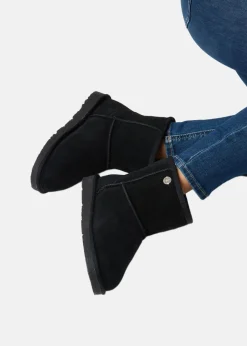 Sale Seaside Montana Suede Wool Winter Boot High W Black